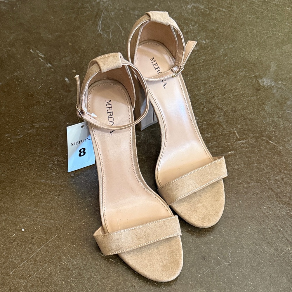Merona Women's Beige Heeled Sandals